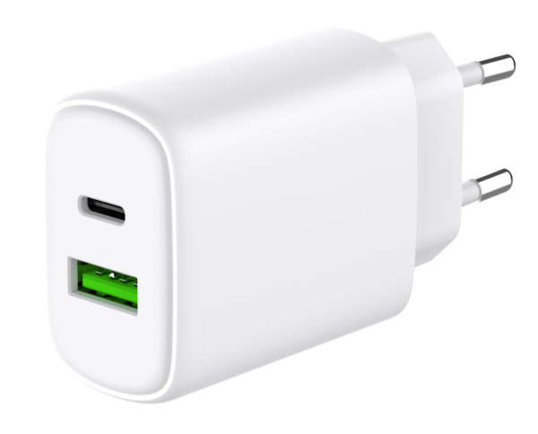 Chargeur secteur 20W 2 ports USB-A/USB-C KIMMY CHARGEUR