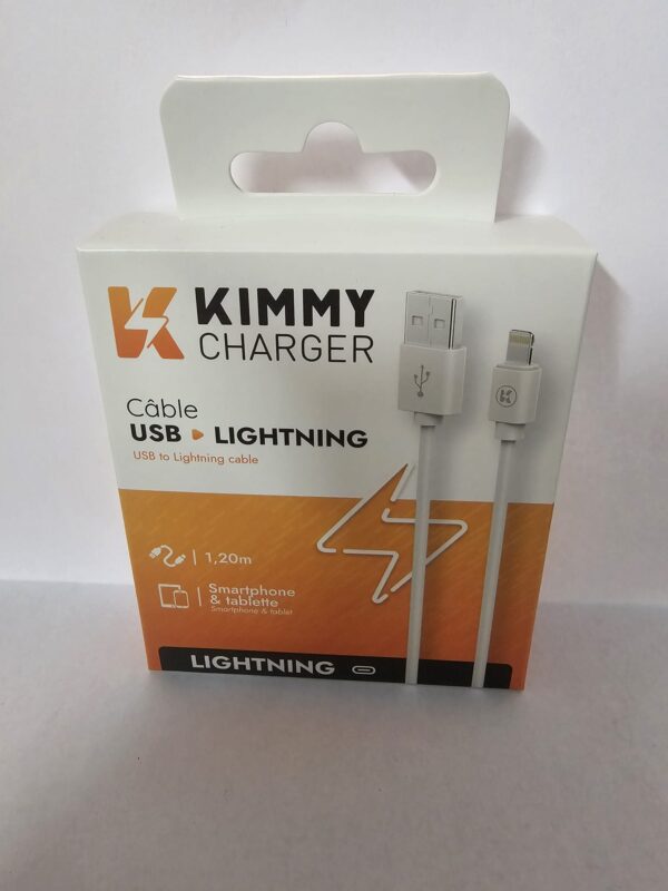 Câble USB-A/LIGHTNING 1,2m 12W KIMMY CHARGER – Image 3